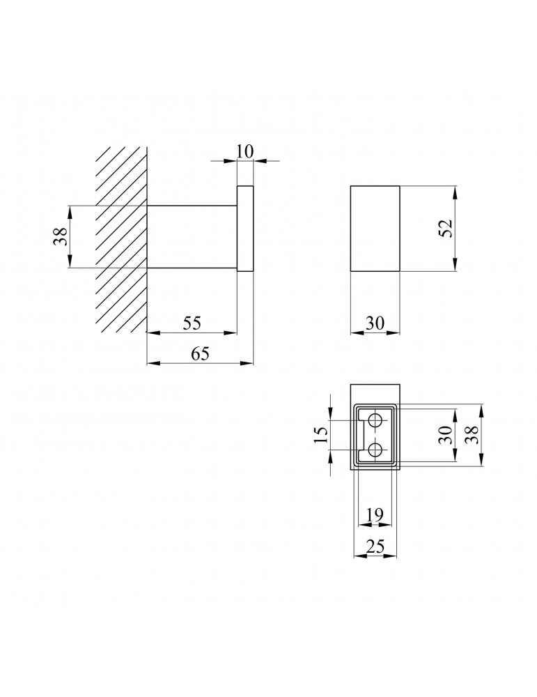 Гачок для ванної кімнати Kroner KRP Edelstahl Kubus - SCH3905-1 | купити | SilverGoose.com.ua.com.ua