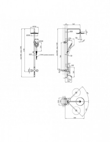 Душова система Kroner KRP Edelstahl Klassisch - SCH063 | купити | SilverGoose.com.ua.com.ua