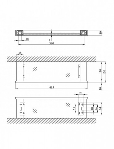 Полиця для ванної кімнати Kroner KRP Edelstahl Kubus - SCH3907 | купити | SilverGoose.com.ua.com.ua