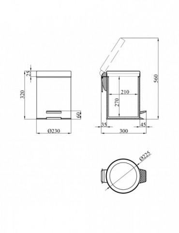 Відро для сміття Potato P413 8 л | купити | SilverGoose.com.ua.com.ua
