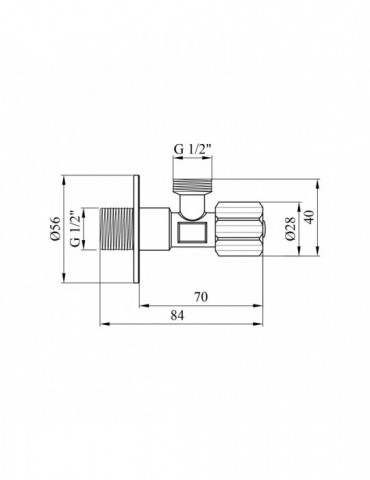 Кран приладовий Kroner KRP Eckventil C401 1/2"х1/2" ЗЗ | купити | SilverGoose.com.ua.com.ua