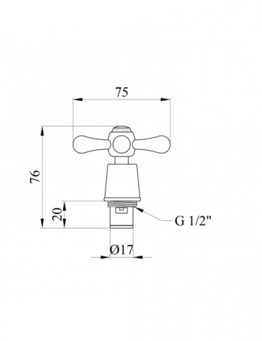 Ручка з кран-буксою для змішувача Kroner KRM - C986 (пара) | купити | SilverGoose.com.ua.com.ua