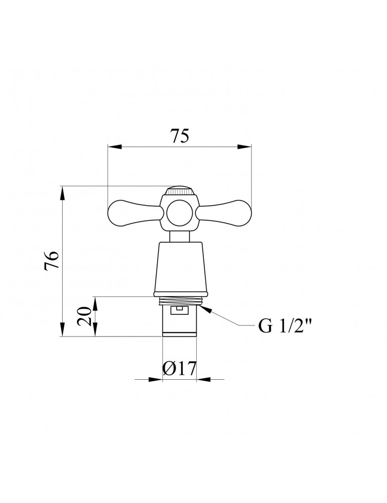 Ручка з кран-буксою для змішувача Kroner KRM - C986 (пара) | купити | SilverGoose.com.ua.com.ua
