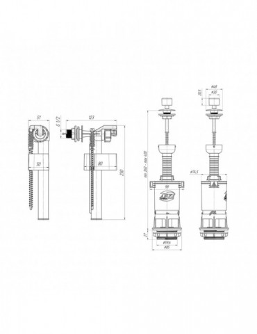 Арматура ANIplast бокова подача 1/2" WC4050MEU | купити | SilverGoose.com.ua.com.ua
