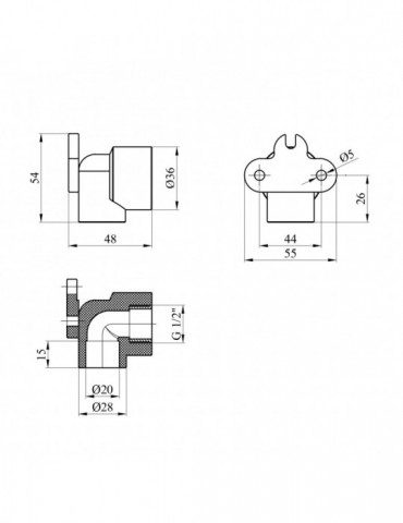 Коліно настінне PPR Rozma 20х1/2'' РВ | купити | SilverGoose.com.ua.com.ua