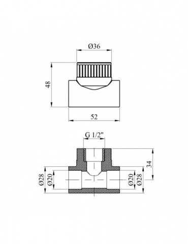 Трійник PPR Rozma 20x1/2" РВ | купити | SilverGoose.com.ua.com.ua