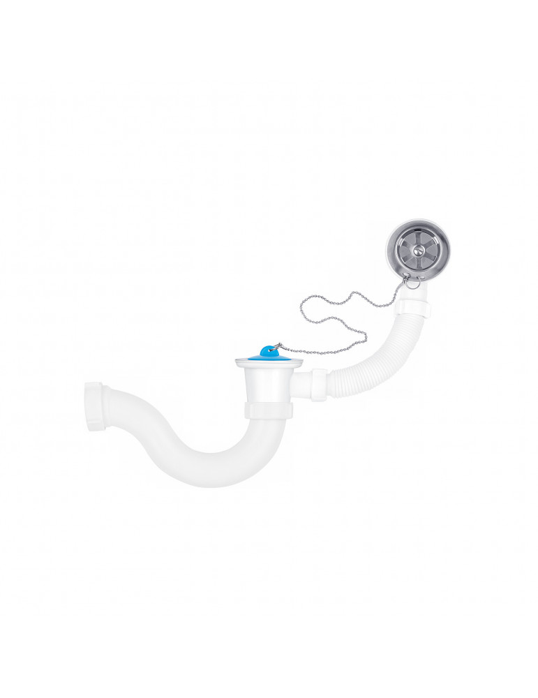 Сифон для ванної KronoPlast 1 1/2''х40 мм з круглим переливом, ревізія SV26000100 | купити | SilverGoose.com.ua.com.ua