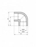 Коліно 90° PPR Rozma 20 мм | купити | SilverGoose.com.ua.com.ua
