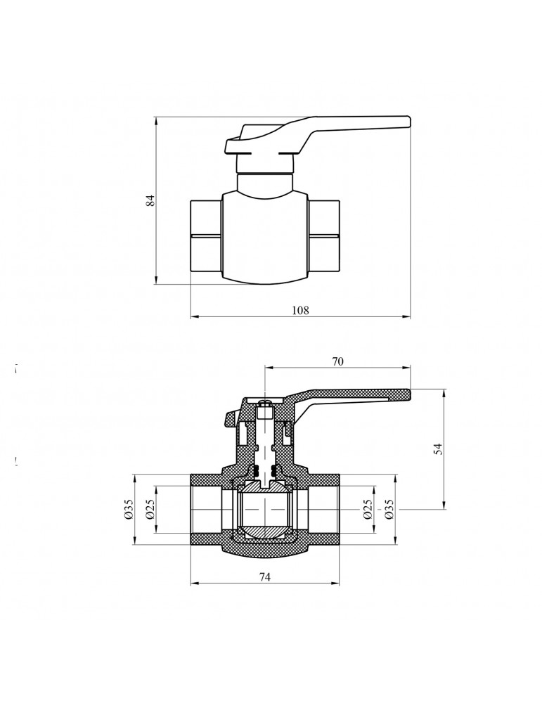 Кран кульовий PPR Rozma 25 мм | купити | SilverGoose.com.ua.com.ua
