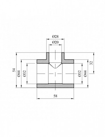 Трійник перехідний PPR Rozma 32х20х32 мм | купити | SilverGoose.com.ua.com.ua