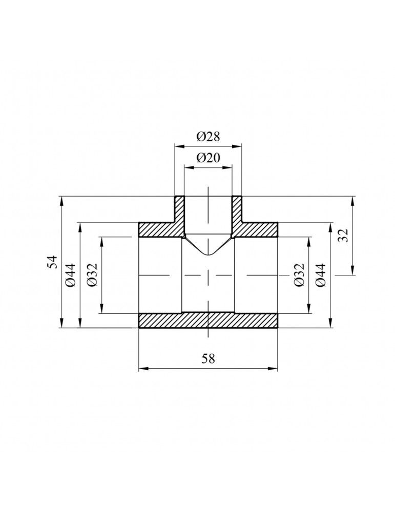Трійник перехідний PPR Rozma 32х20х32 мм | купити | SilverGoose.com.ua.com.ua