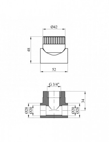 Трійник PPR Rozma 20x3/4" РВ | купити | SilverGoose.com.ua.com.ua