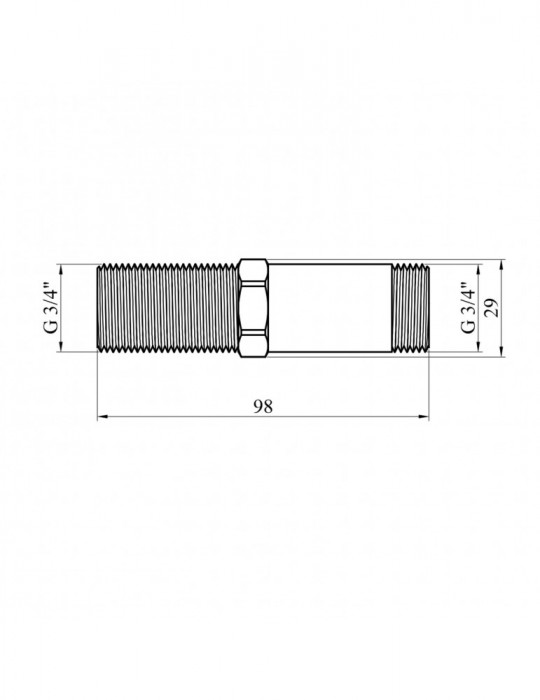Згін посилений LexLine 3/4" ЗЗ нікель НК0643-Вн | купити | SilverGoose.com.ua.com.ua