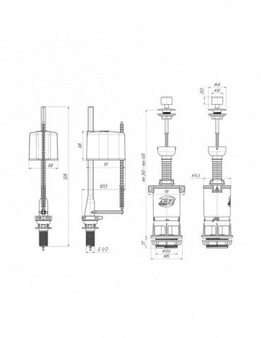 Арматура ANIplast клапан нижнього підключення 1/2" WC4550M | купити | SilverGoose.com.ua.com.ua