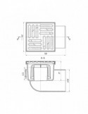 Трап ANIplast з горизонтальним випуском 110 мм, з решіткою 15х15 см TА1112EU | купити | SilverGoose.com.ua.com.ua