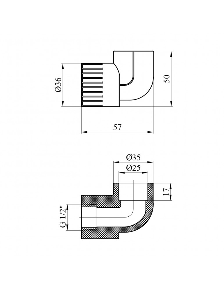 Коліно PPR Rozma 25x1/2" РВ | купити | SilverGoose.com.ua.com.ua