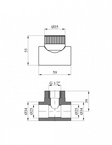 Трійник PPR Rozma 25x1/2" РВ | купити | SilverGoose.com.ua.com.ua