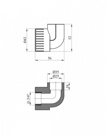 Коліно PPR Rozma 25x3/4" РВ | купити | SilverGoose.com.ua.com.ua