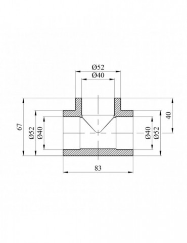 Трійник PPR Rozma 40 мм | купити | SilverGoose.com.ua.com.ua