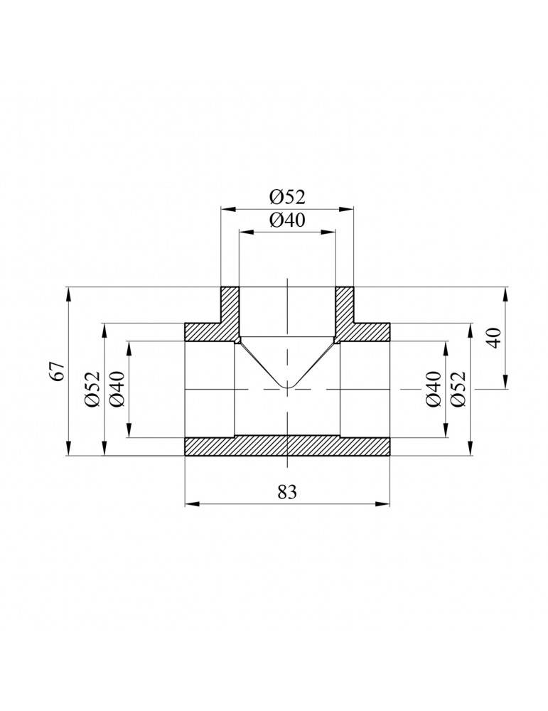 Трійник PPR Rozma 40 мм | купити | SilverGoose.com.ua.com.ua