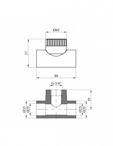 Трійник PPR Rozma 25х3/4" РВ | купити | SilverGoose.com.ua.com.ua