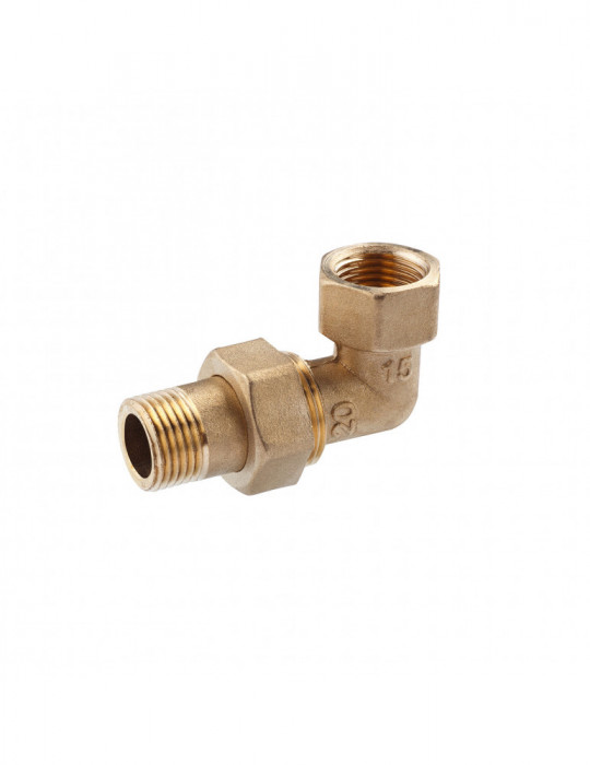 Згін-американка кутова посилена LexLine 1/2" ВЗ латунна УК0802-В | купити | SilverGoose.com.ua.com.ua