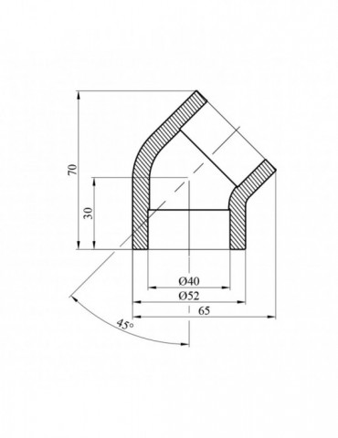 Коліно 45° PPR Rozma 40 мм | купити | SilverGoose.com.ua.com.ua