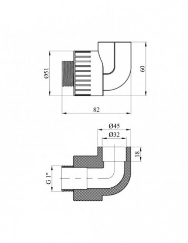 Коліно PPR Rozma 32х1" РЗ | купити | SilverGoose.com.ua.com.ua