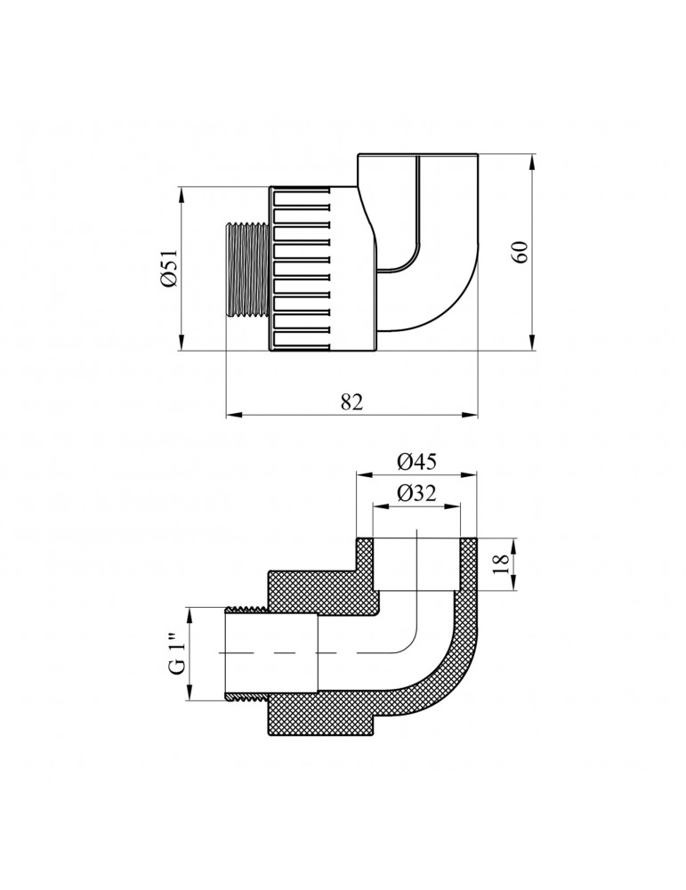 Коліно PPR Rozma 32х1" РЗ | купити | SilverGoose.com.ua.com.ua