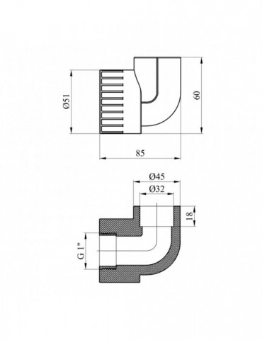 Коліно PPR Rozma 32x1" РВ | купити | SilverGoose.com.ua.com.ua