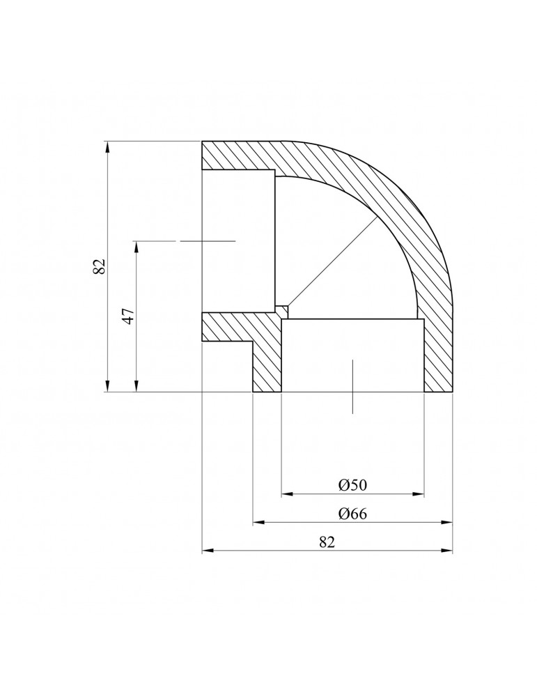 Коліно 90° PPR Rozma 50 мм | купити | SilverGoose.com.ua.com.ua