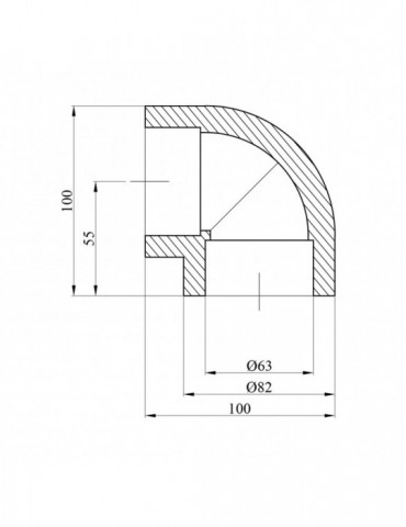 Коліно 90° PPR Rozma 63 мм | купити | SilverGoose.com.ua.com.ua