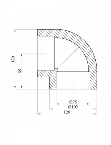 Коліно 90° PPR Rozma 75 мм | купити | SilverGoose.com.ua.com.ua