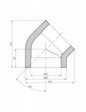 Коліно 45° PPR Rozma 75 мм | купити | SilverGoose.com.ua.com.ua