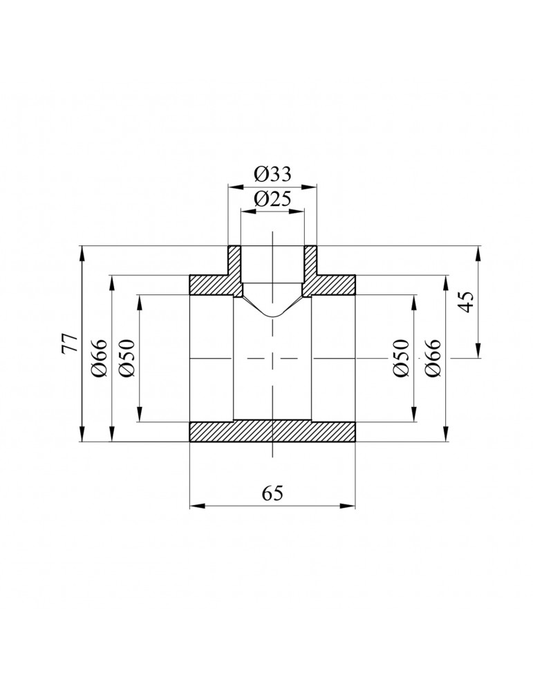 Трійник перехідний PPR Rozma 50х25х50 мм | купити | SilverGoose.com.ua.com.ua