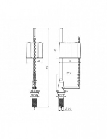 Наливний клапан для бачка унітаза ANIplast з нижнім підведенням 1/2" WC5550 | купити | SilverGoose.com.ua.com.ua