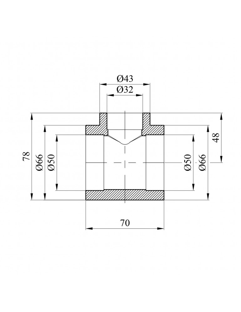 Трійник перехідний PPR Rozma 50х32х50 мм | купити | SilverGoose.com.ua.com.ua
