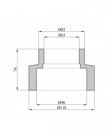 Муфта редукційна PPR Rozma 90х63 мм | купити | SilverGoose.com.ua.com.ua