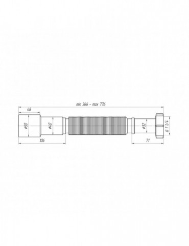 Гофра ANIplast 1 1/4"х40/50 мм 410-800 мм K206 | купити | SilverGoose.com.ua.com.ua