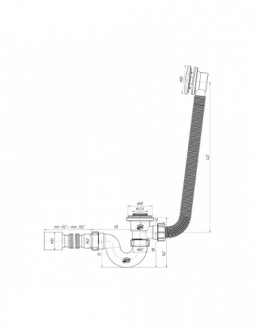 Сифон для ванної ANIplast 1 1/2"х50 мм з системою Сlick-Сlack ЕC155SEU | купити | SilverGoose.com.ua.com.ua