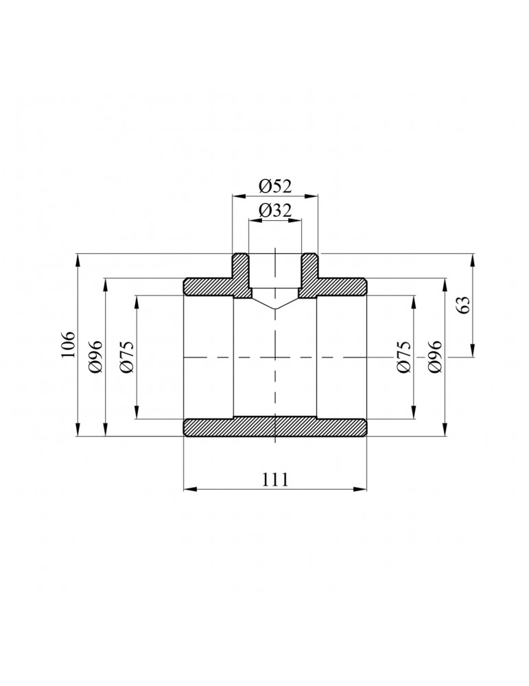 Трійник перехідний PPR Rozma 75х32х75 мм | купити | SilverGoose.com.ua.com.ua