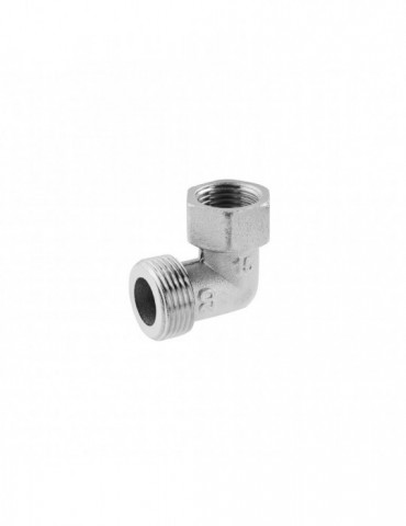Кутник перехідний посилений LexLine 3/4"х1/2" ЗВ нікель НК0121-Вн