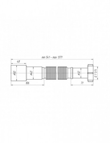 Гофра ANIplast 1 1/4''х40/50 мм 800-1550 мм K216 | купити | SilverGoose.com.ua.com.ua