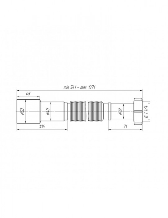 Гофра ANIplast 1 1/4''х40/50 мм 800-1550 мм K216 | купити | SilverGoose.com.ua.com.ua