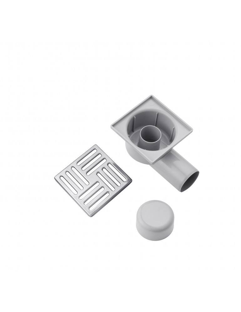 Трап ANIplast з горизонтальним випуском 50 мм, з нержавіючою решіткою 15х15 см TA5112EU | купити | SilverGoose.com.ua.com.ua