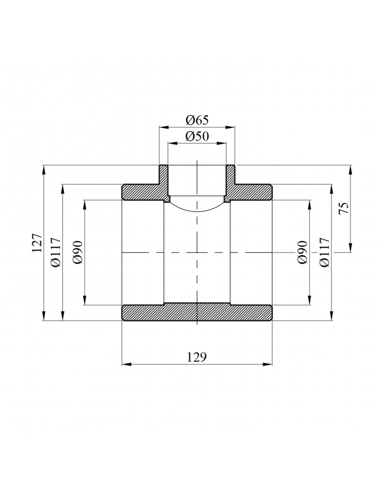 Трійник перехідний PPR Rozma 90х50х90 мм | купити | SilverGoose.com.ua.com.ua