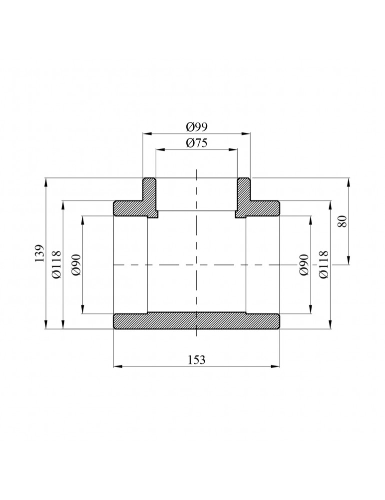 Трійник перехідний PPR Rozma 90х75х90 мм | купити | SilverGoose.com.ua.com.ua