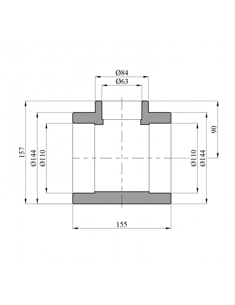 Трійник перехідний PPR Rozma 110х63х110 мм | купити | SilverGoose.com.ua.com.ua
