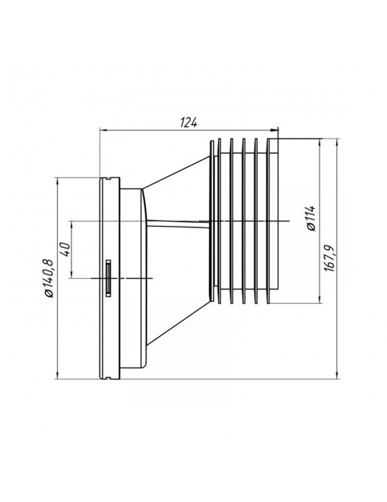 Фанова труба для унітаза ANIplast з випуском 110 мм W0420EU | купити | SilverGoose.com.ua.com.ua