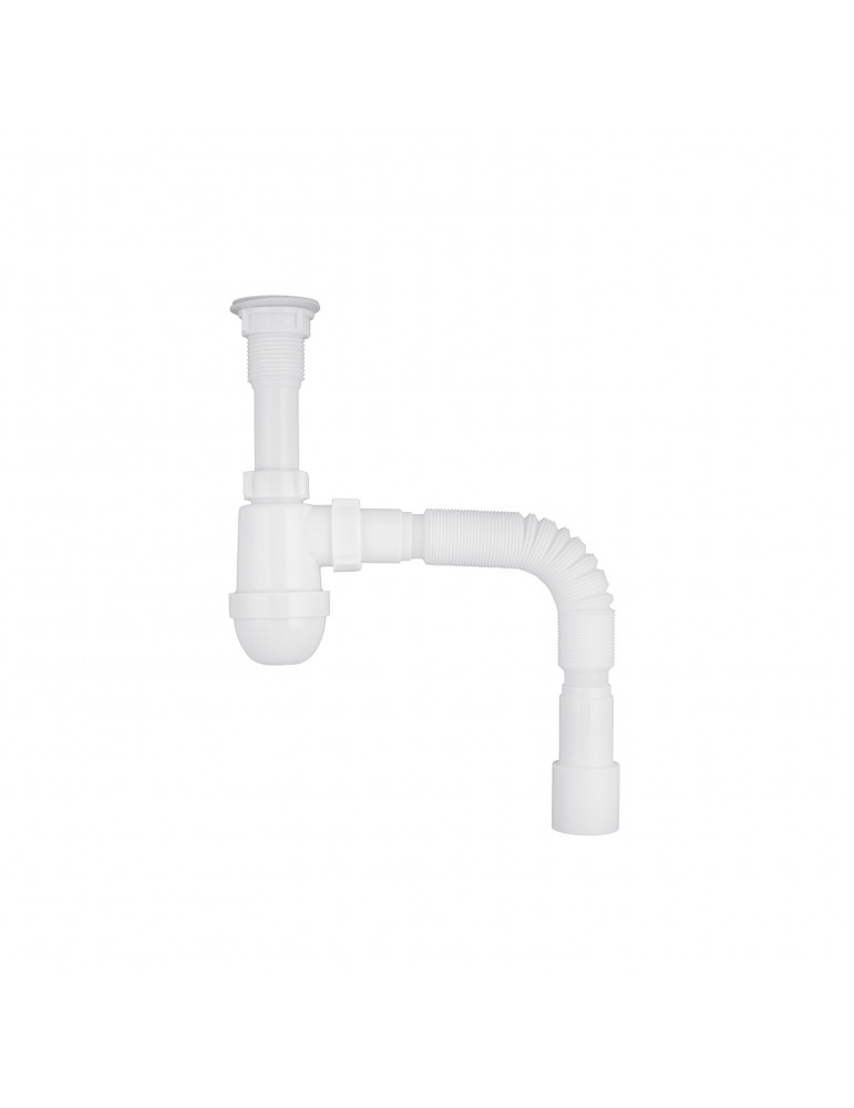 Сифон для раковини ANIplast з різьбовим випуском, з гнучкою трубою 40х40/50 мм C5015EU | купити | SilverGoose.com.ua.com.ua